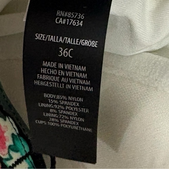 Coco Reef $156 Enrapture Underwire One Piece Swimsuit Passion Flower‎ 36C L 12 - Picture 12 of 12